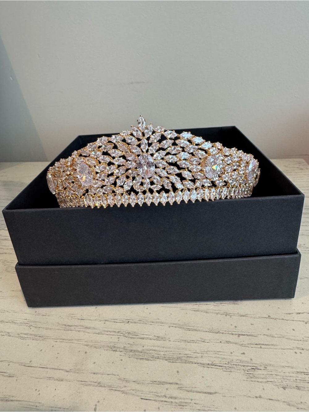 Embellished Gold Tiara